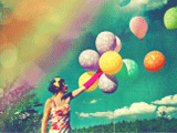 風船虹個性的可愛い素材ミニ画の画像 プリ画像