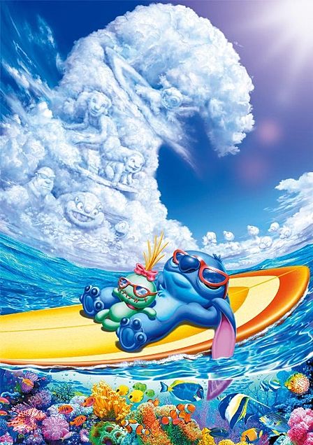 ディズニー 壁紙 かわいい スティッチ スクランプ 夏 ハワイ 海 雲 サーフィ Disney リロ アンド スティッチ Lilo Stitch スマホ Naver まとめ
