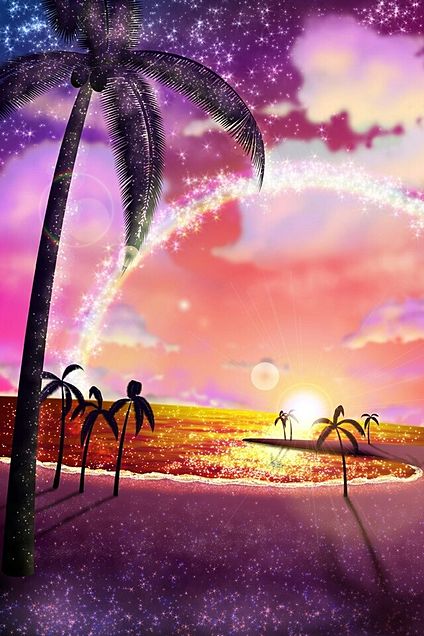 Twinkle Beach 夕暮れver 夏がテーマのiphone スマホ用ホーム ロック画面壁紙180 ハワイ夏風 トロピカル ビーチ海 Naver まとめ